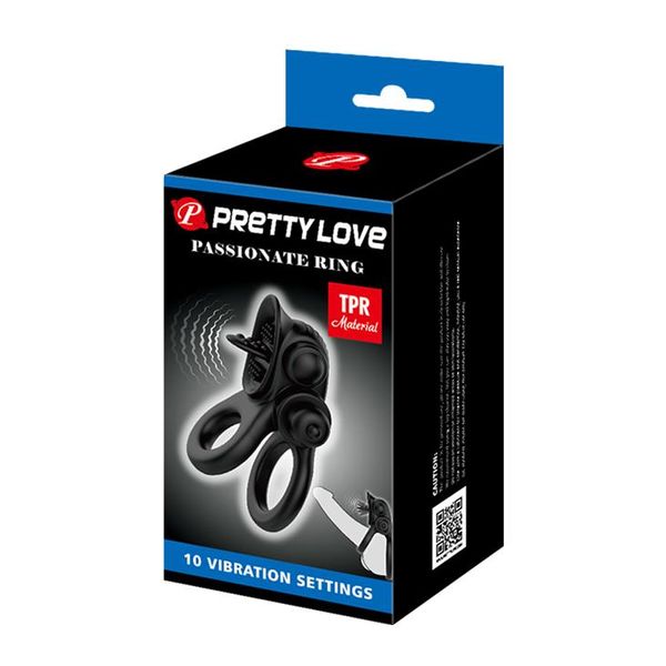 Pierścień erekcyjny z wibracją Pretty Love, 8,8 cm (czarny) 12752 zdjęcie