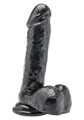 Realistyczne dildo z przyssawką Get Real ToyJoy, 20 cm (czarny) 5945 zdjęcie
