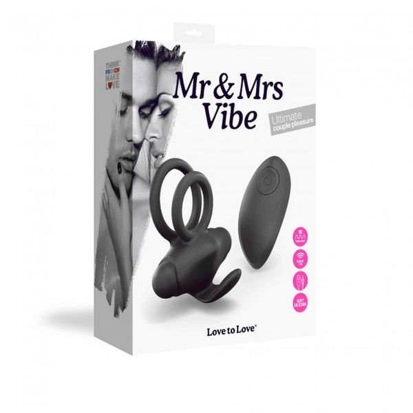 Pierścień erekcyjny Love To Love Mr & Mrs Vibe, 3,5 cm (czarny) 13705 zdjęcie