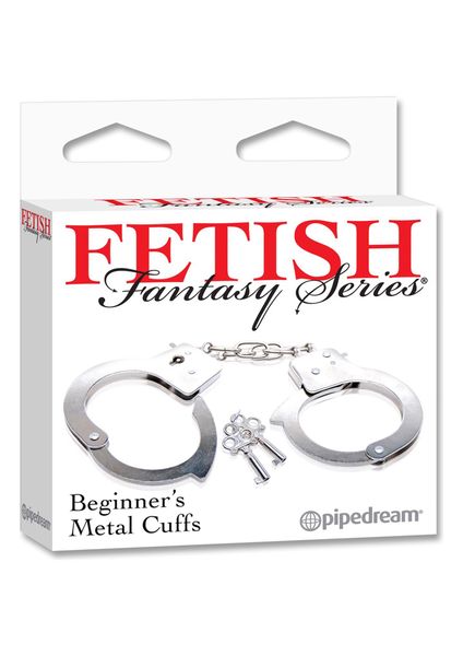 Kajdanki Fetish Fantasy Beginner Metal Cuffs (srebro) 4048 zdjęcie