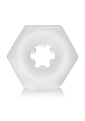 Эрекционное кольцо CalExotics Sexagon Enhancer, 4 см (прозрачный) 6162 фото