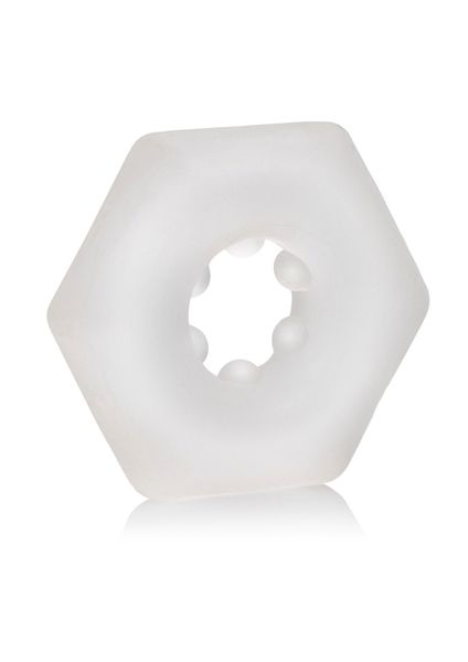 Pierścień erekcyjny CalExotics Sexagon Enhancer, 4cm (przezroczysty) 6162 zdjęcie