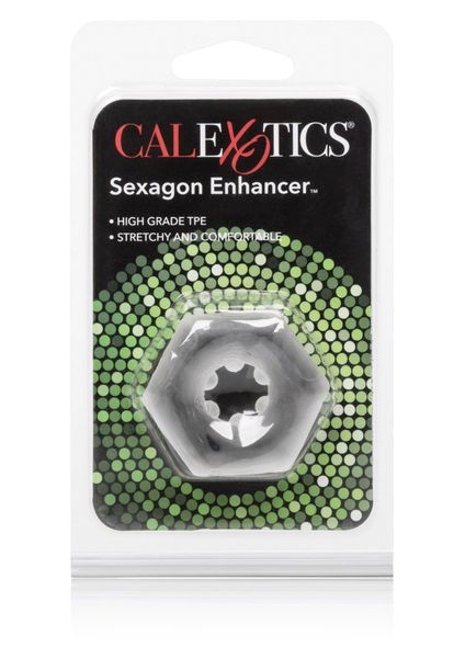 Pierścień erekcyjny CalExotics Sexagon Enhancer, 4cm (przezroczysty) 6162 zdjęcie