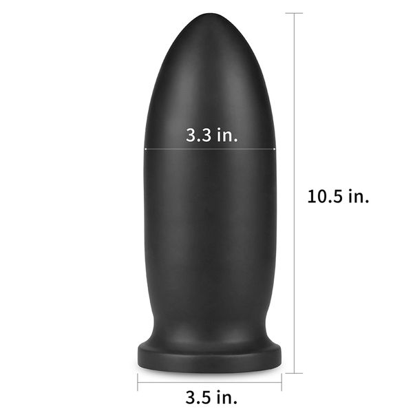 Большая анальная пробка LoveToy 9 " King Sized Anal Bomber, 20,3 см (черный) 14625 фото