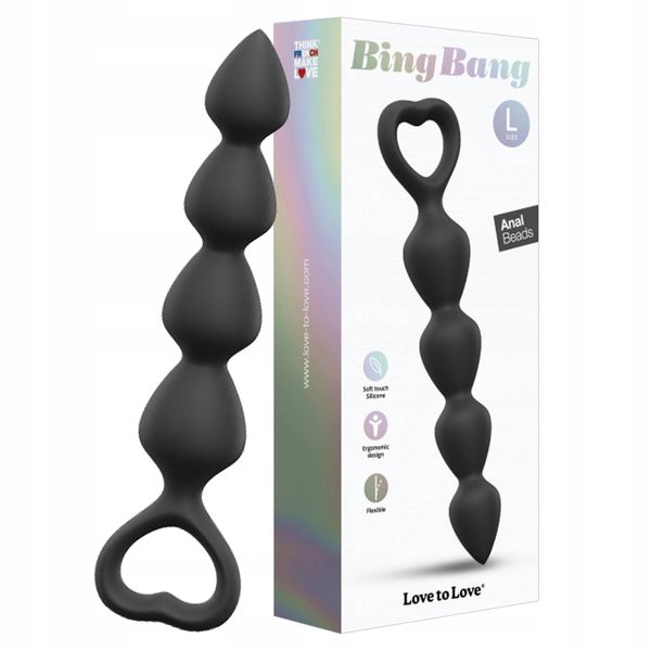 Koraliki analne Love To Love Bing Bang, 18 cm (czarny) 18199 zdjęcie
