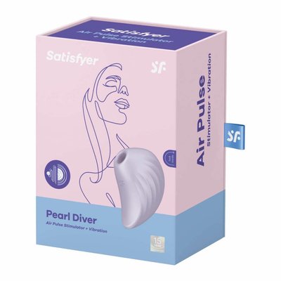Вакуумный клиторальный стимулятор Satisfyer Pearl Diver, 9,7см (сиреневый) 13429 фото