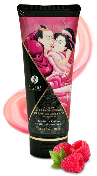 Krem do masażu Shunga Massage Cream o smaku malinowym, 200 ml 15141 zdjęcie