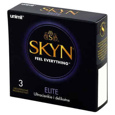 Ultracienkie prezerwatywy Unimil Skyn Elite bez lateksu, 3 szt 13222 zdjęcie