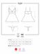 Seksowna koszulka babydoll & string Obsessive 810-BAB-1 L/XL (czarny) 5971 zdjęcie 3