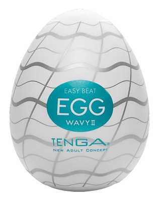 Мастурбатор яйцо Tenga Egg Wavy II, (голубой) 15425 фото