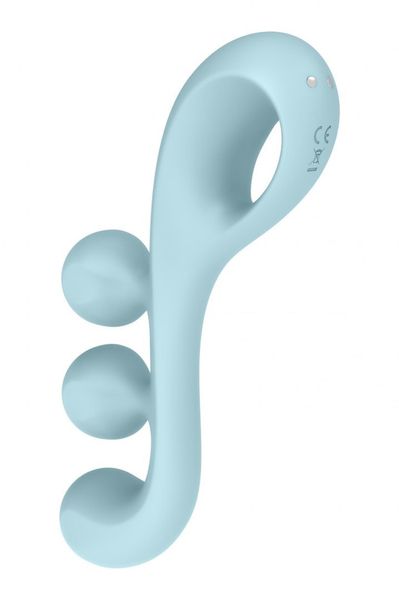 Вибратор для вагинальной стимуляции Satisfyer Tri Ball 2, 20,5 см (голубой) 15021 фото