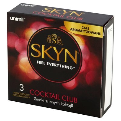 Ароматизированные презервативы Unimil Skyn Cocktail Club безлатексные, 3 шт 13223 фото
