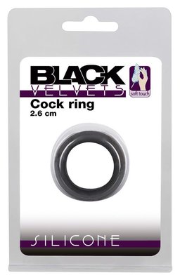 Pierścień erekcyjny Velvets Cock Ring 2,6 cm (czarny) 6835 zdjęcie