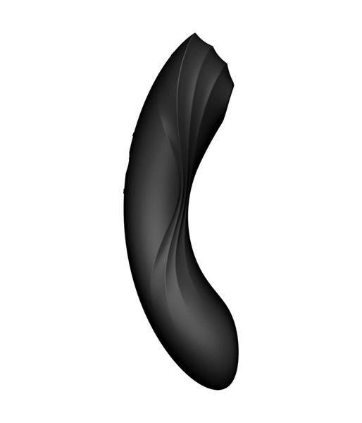 Вакуумный вибратор Satisfyer Curvy Trinity 4, 17 см (черный) 12926 фото