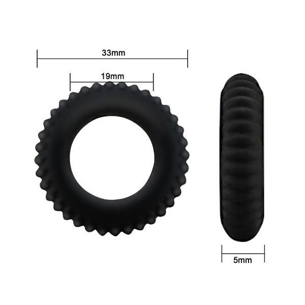 Pierścień erekcyjny TITAN, 3,3 cm (czarny) 11160 zdjęcie