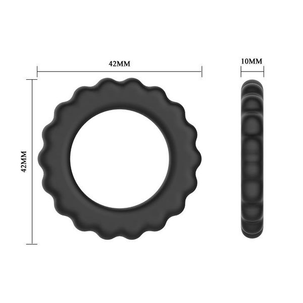 Erekcyjny pierścień TITAN, 4,2 cm (czarny) 11161 zdjęcie