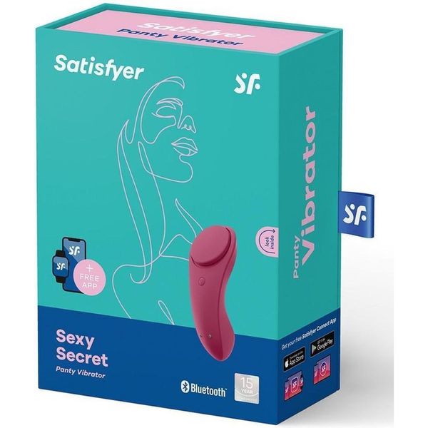 Клиторальный массажер для трусиков Satisfyer Sexy Secret, 8,6 см (бордовый) 11187 фото