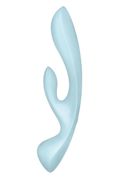 Wibrator króliczek Satisfyer Triple Oh, 24 cm (niebieski) 15083 zdjęcie