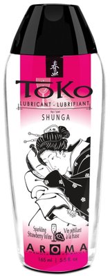 Лубрикант на водной основе Shunga Toko Aroma клубника с шампанским, 165 мл 15160 фото