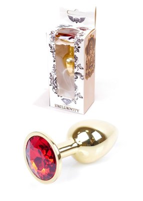 Korek analny z kryształkiem Boss Jewellery, 7 cm (złoto) 7959 zdjęcie
