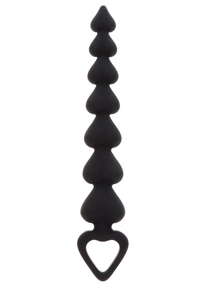 Łańcuszek analny Joy Heart Beads, 18x3cm (czarny) 9404 zdjęcie