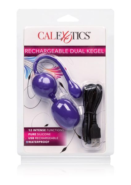Kulki gejszy CalExotics Rechargeable Dual Kegel, 9 cm (fioletowy) 7087 zdjęcie