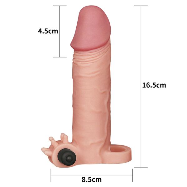 Насадка на пенис Pleasure X-Tender Flesh Add 2" 17,5 см (телесный) 14168 фото