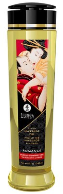 Olejek do masażu Shunga Erotic Massage Oil Romance szampan truskawkowy, 240 ml 15116 zdjęcie