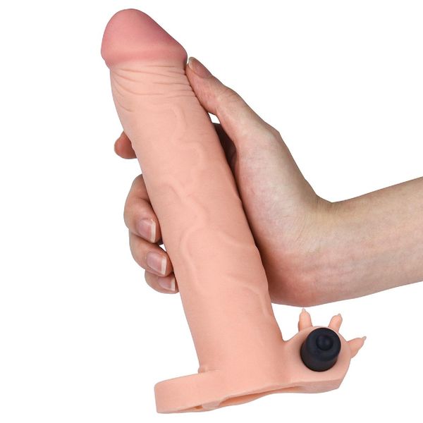 Насадка на пенис Pleasure X-Tender Flesh Add 3", 20 см (телесный) 14169 фото