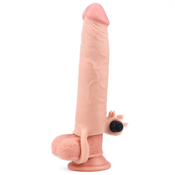 Насадка на пенис Pleasure X-Tender Flesh Add 3", 20 см (телесный) 14169 фото