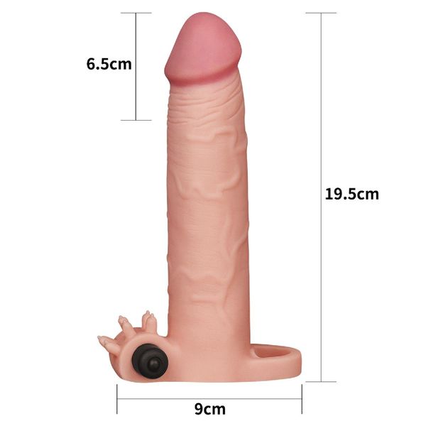 Nakładka na penisa Pleasure X-Tender Flesh Add 3", 20 cm (cielisty) 14169 zdjęcie