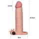 Насадка на пенис Pleasure X-Tender Flesh Add 3", 20 см (телесный) 14169 фото 2
