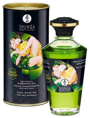Rozgrzewający olejek do masażu Shunga Aphrodisiac Warming zielona herbata, 100 ml 15137 zdjęcie