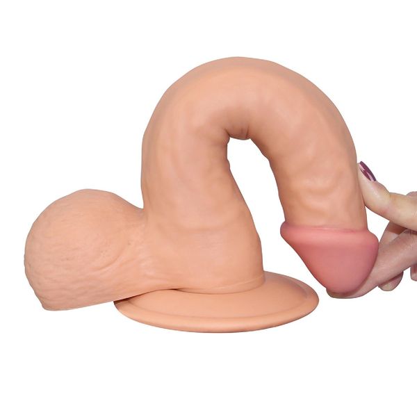 Dildo waginalne Lovetoy The Ultra Soft Dude, 20 cm (w kolorze cielistym) 14171 zdjęcie