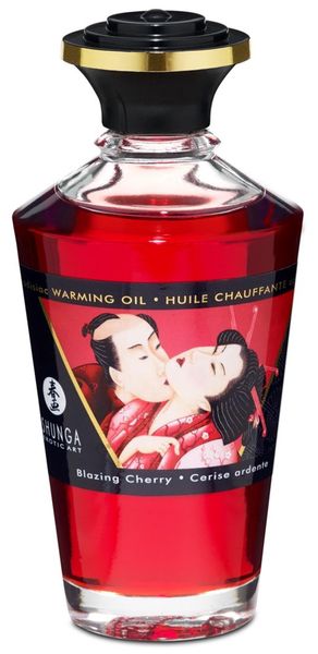 Согревающее массажное масло Shunga Aphrodisiac Warming Oil вишня, 100 мл 15127 фото