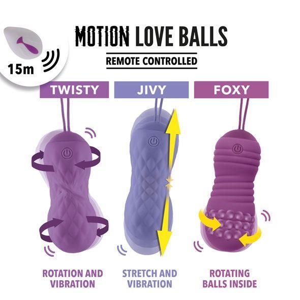 Jajko wibrujące Motion Love Balls Jivy, 8,3 cm (fioletowy) 12556 zdjęcie