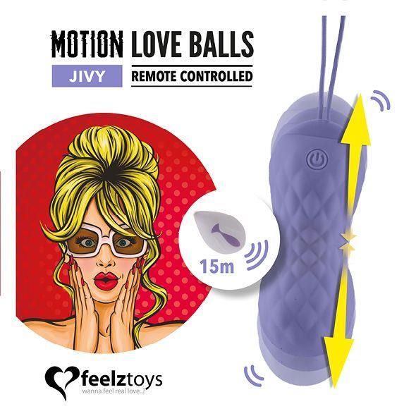Jajko wibrujące Motion Love Balls Jivy, 8,3 cm (fioletowy) 12556 zdjęcie