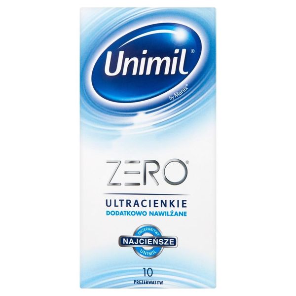Prezerwatywy Unimil Zero Ultracienkie dodatkowo nawilżane 10 szt 13218 zdjęcie