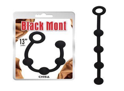 Анальные бусы Black Mont Storm Beads S , 33 см (черный) 13409 фото