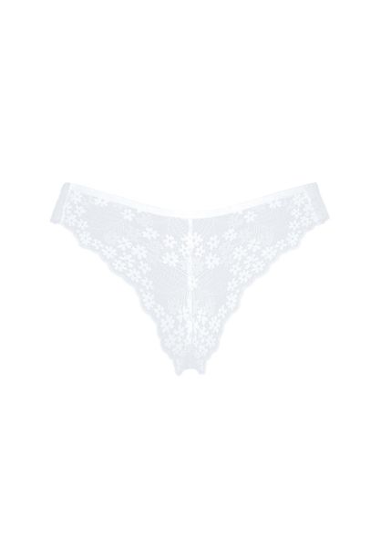 Seksowne koronkowe figi Obsessive Heavenlly XS/S (białe) 16500 zdjęcie