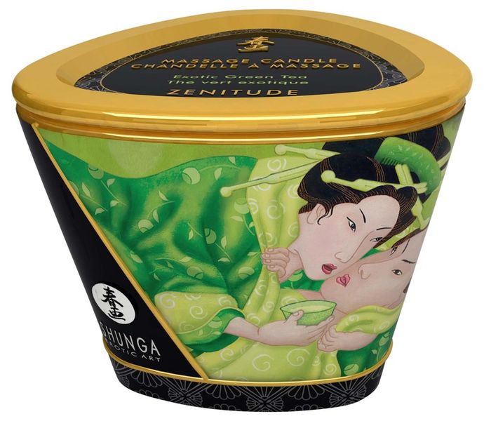 Массажная свеча Shunga Massage Candle зеленый чай, 170 мл 15150 фото