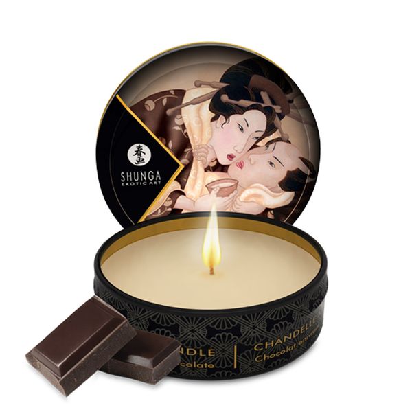 Świeca do masażu Shunga Massage Candle czekolada, 30 ml 18645 zdjęcie