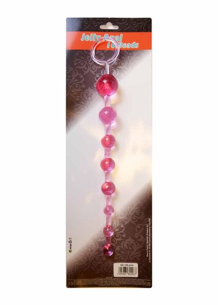 Łańcuszek analne Boss Jelly Anal Beads, 26x2,8cm (różowy) 10125 zdjęcie