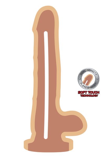 Realistyczne dildo Toy Joy Get Real Dual Density, 18 cm (w kolorze cielistym) 7033 zdjęcie