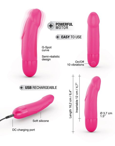 Вибратор для точки G Dorcel Real Vibration 2.0, 16 см (розовый) 12818 фото