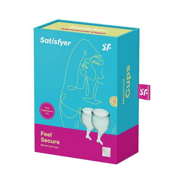 Kubeczek menstruacyjny Satisfyer Feel Secure, 2 szt (zielony) 31208 zdjęcie