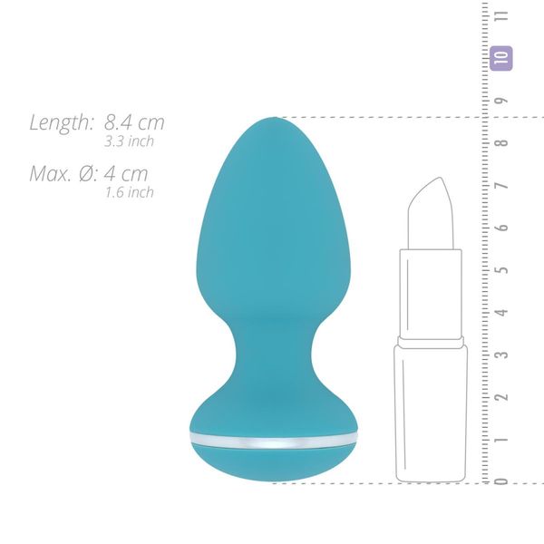 Korek analny Cala Azul Blanca Vibrating Anal Plug, 8,3cm (turkus) 15091 zdjęcie