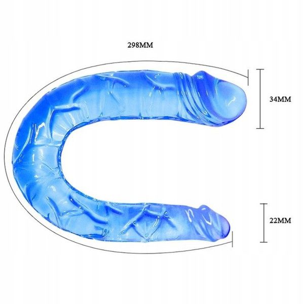 Подвійний фалоімітатор Pretty Love Double Dong, 29,8 см (синій) 14444 фото