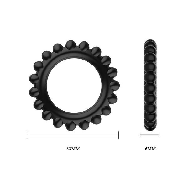 Набір ерекційних кілець Baile Titan Cock Ring Set, 3 шт (чорний) 11159 фото