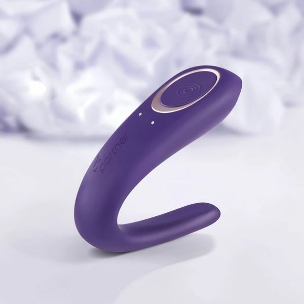 Вибратор для пар Satisfyer Double Classic, 17 см (фиолетовый) 19705 фото